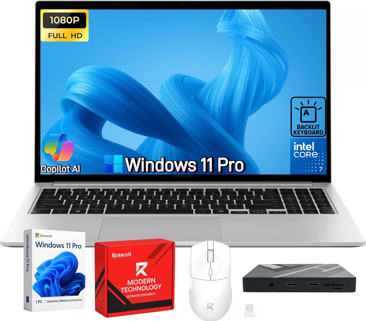 Samsung Galaxy Book4 Business Laptop - Win 11 Pro, 15.6