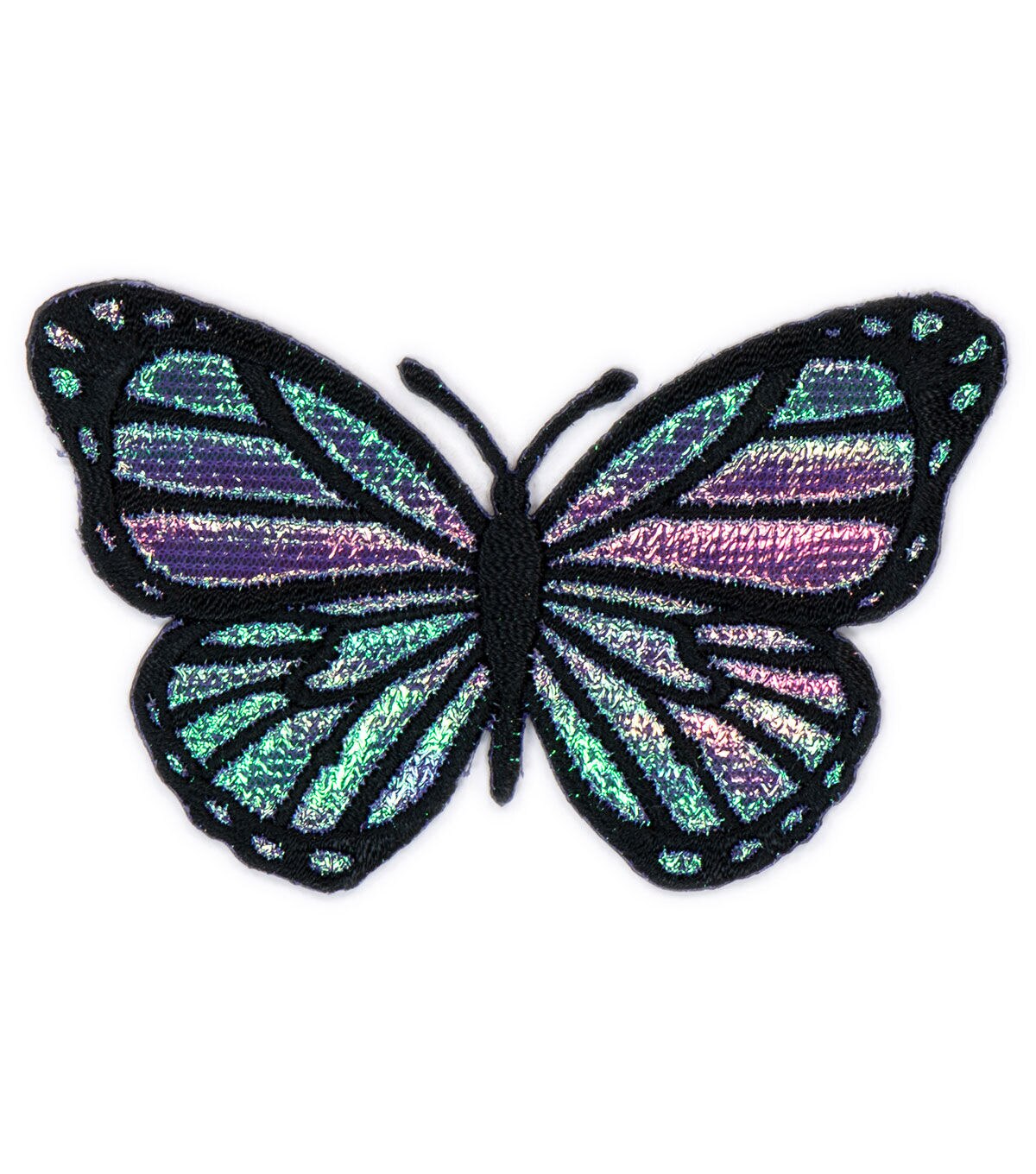 3 x 2 Iridescent Purple Butterfly Iron On Patch by hildie & jo