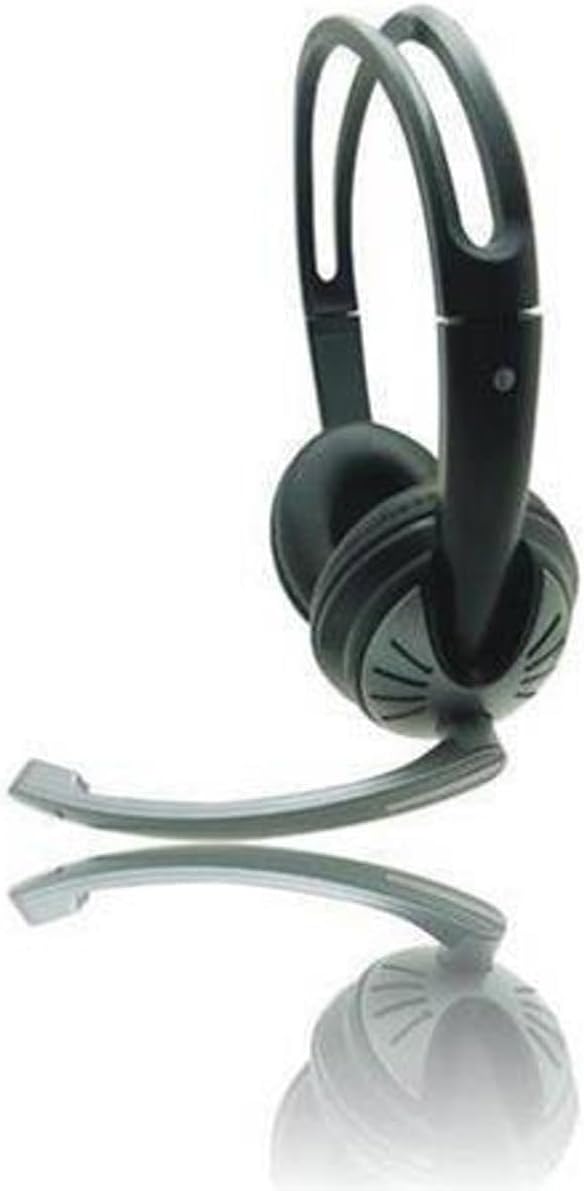 iMicro IMME282 USB Dual Headset with Adjustable Microphone Noise Cancelling and Volume Control, Wired Headphone for PC, Laptop and Computer