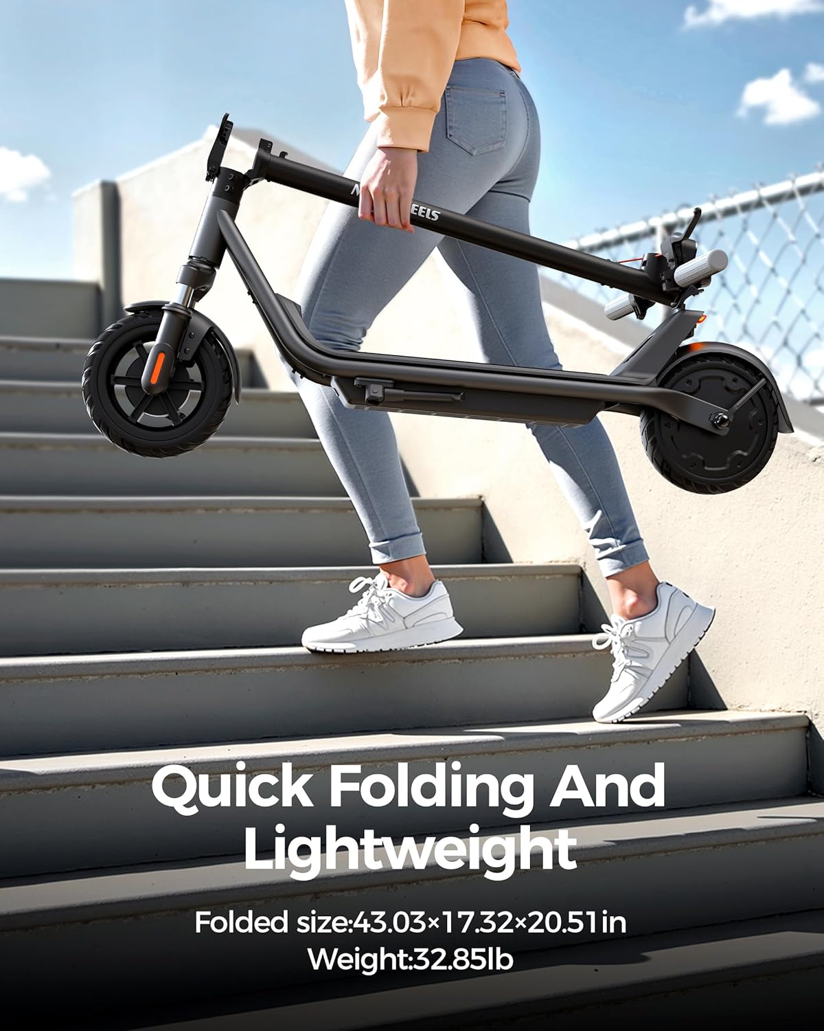 Electric Scooter for Adults, 300W Motor Up to 15.5 MPH, 8.5