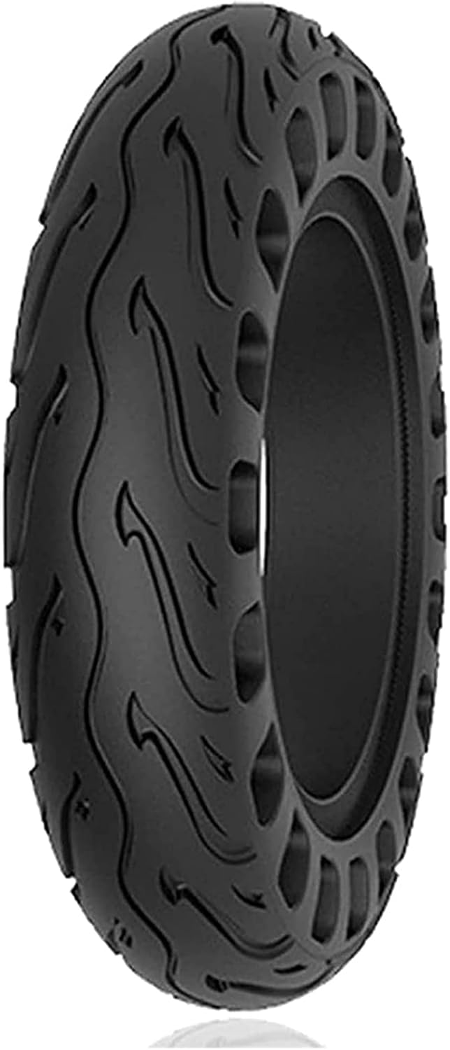 Scooter Replacement Tyre, Electric Scooter Tire, Honeycomb Hollow Shock Absorption, High Elasticity for Front/Rear Tire Scooter tires (Color : Black, Size : 10X2.50)