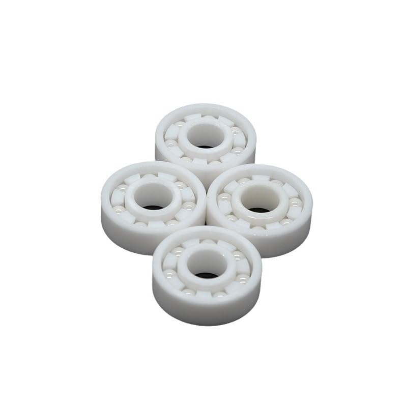 Full Ceramic 608 Bearing ZrO2/Si3N4 Ceramic Inline Speed Skates Bearings 7 Beads 608RS Fast Bering(16 pcs Black Ceramic)