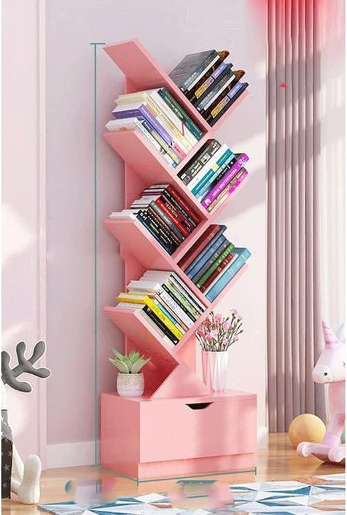 ngddf2haa Living Room Vertical Bookshelves Group Device Three-Dimensional Simple Library Bookcase Storage Furniture (Color : E, Size : 122.2cm)