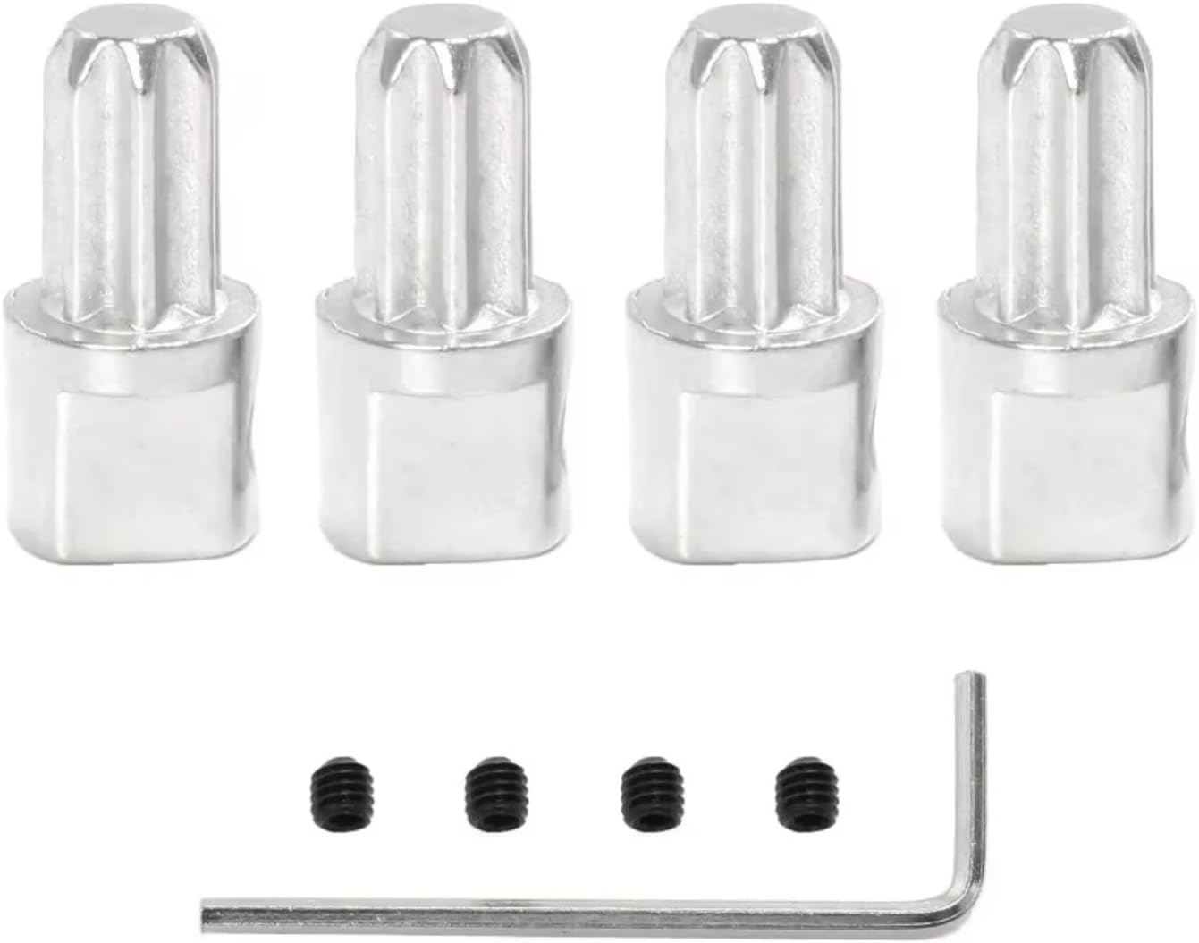 RC Car Accessories for Traxxas for Slash for Rustler for Stampede for Hobby 4X4 for VXL 9EMO HQ727 6888 1/10 4pcs Metal Center Drive Hub RC Car Upgrade Parts