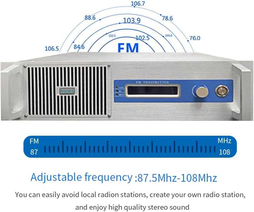 2000W FM Radio Broadcast Transmitter Long Range High Power Professional 2000watt FM Transmitter for Church Radio Station
