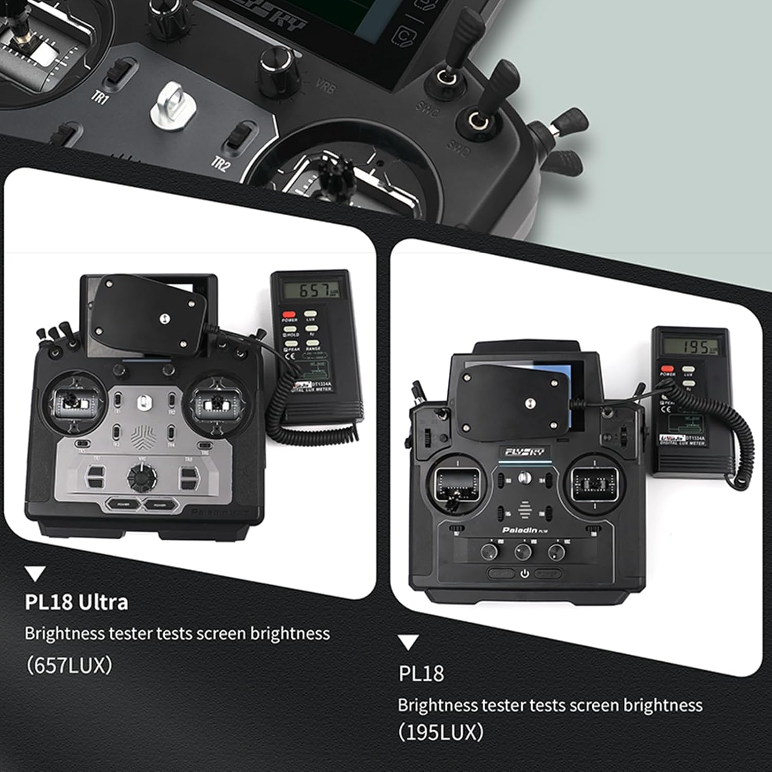 Flysky PL18 Ultra Paladin 18CH Radio Remote Controller Transmitter 3.5-inch IPS Touch Screen Compatible with FTr8B AFHDS 3 Protocol Receiver for Rc Airplane Helicopter Car Boat Robot Glider