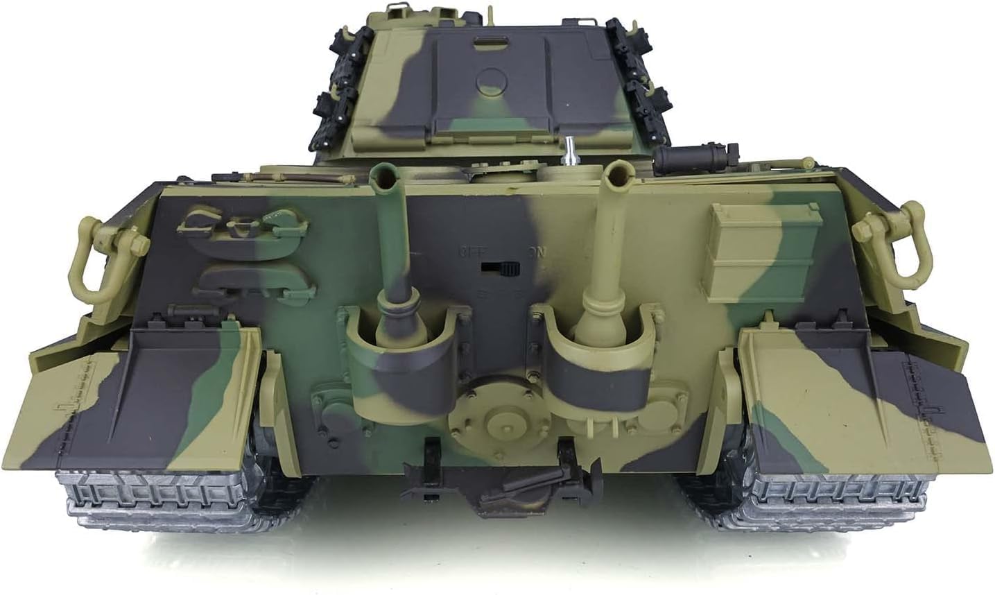 TOUCAN RC HOBBY US in Stock Henglong 1/16 7.0 Customized King Tiger RC Tank 3888A Metal Wheels Barrel Recoil RC Tank That Shoot BB Unit