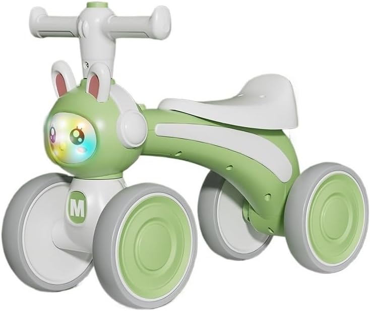 Wiggle Scooter Balance Bike Indoor Outdoor Non-Pedal Baby Walker Toys Silent Wheels Kids First Bike Cute Rabbit
