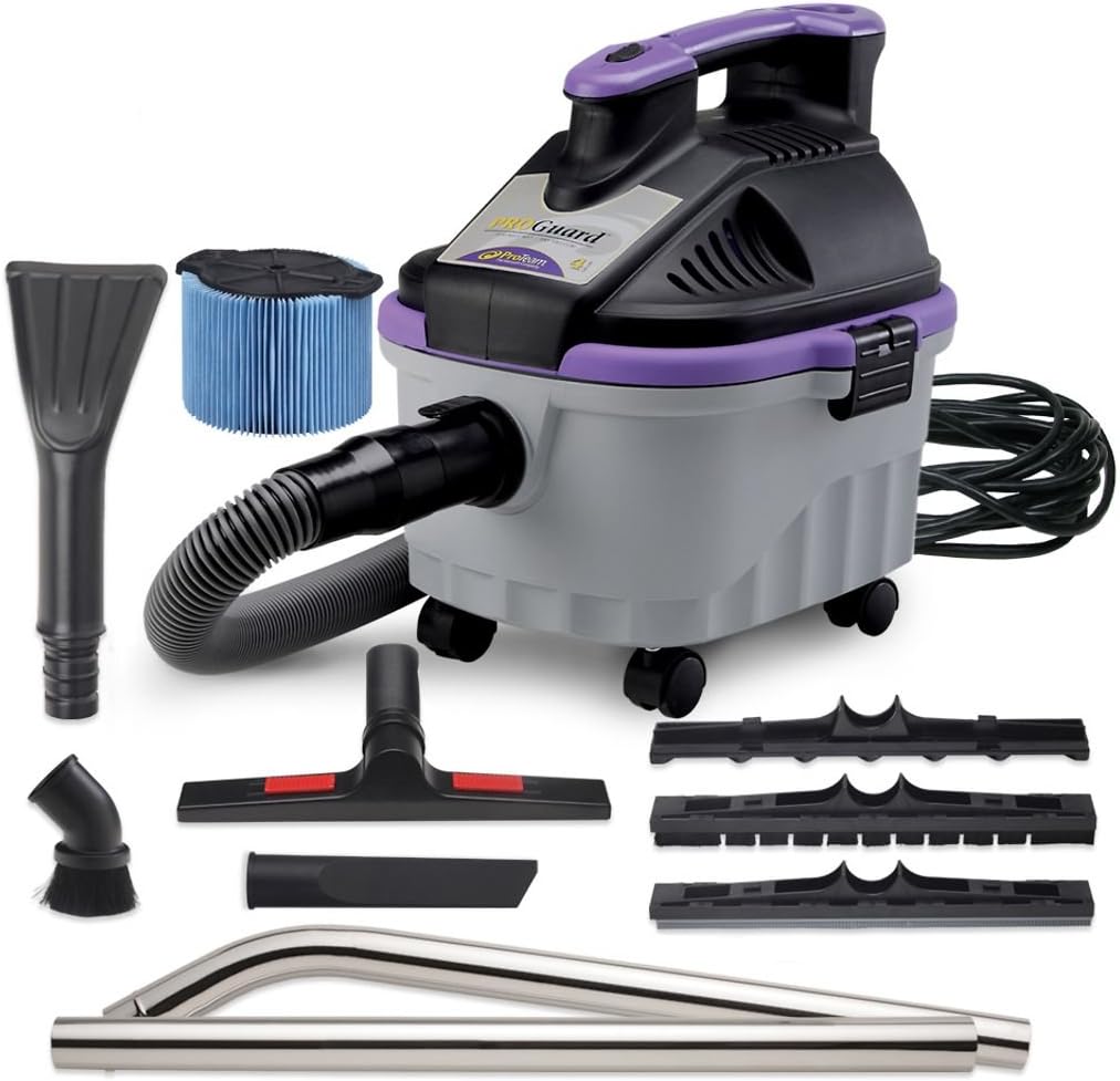 ProTeam Wet Dry Vacuums, ProGuard 4 Portable, 4-Gallon Wet Dry Vacuum Cleaner with Tool Kit