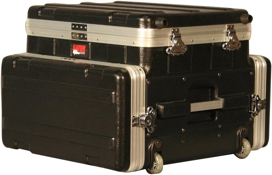 Gator Cases Soundcheck Series ATA-Style Console Rack with 4U Audio Rack and Laptop or Mixer Top Compartment (GRC-STUDIO4GO-W)