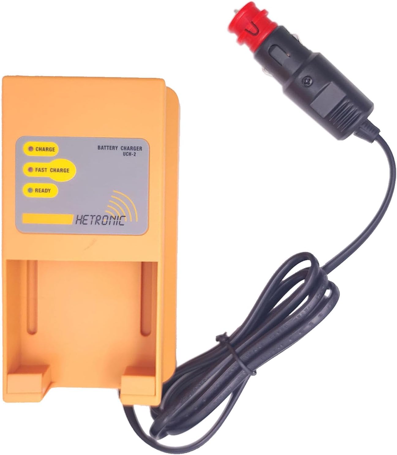 (1 x Charger + 4 x Battery) UCH-2 Battery Charger (Input 10-30VDC Out 300/780mA) with 3.6Volt 68301000 Battery, Hetronic 68301000 Battery with Charger (Car Charger)