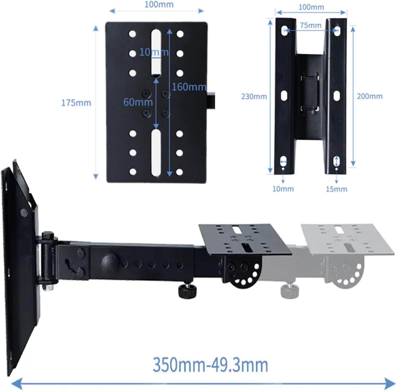 DOIBG Speaker Stand Sound Box Bracket Wall-Mounted Audio Shelf Thickened Surround Speaker Bracket Ktv Bookshelf Card Package Box Hanger Studio S