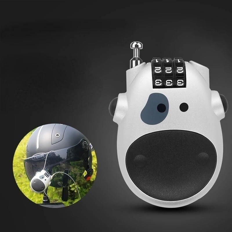 Wire Rope Steel Cable Combination Lock, 3-Digit Password Lock for Bikes, Suitcases, Helmets, Backpacks, Portable and Secure