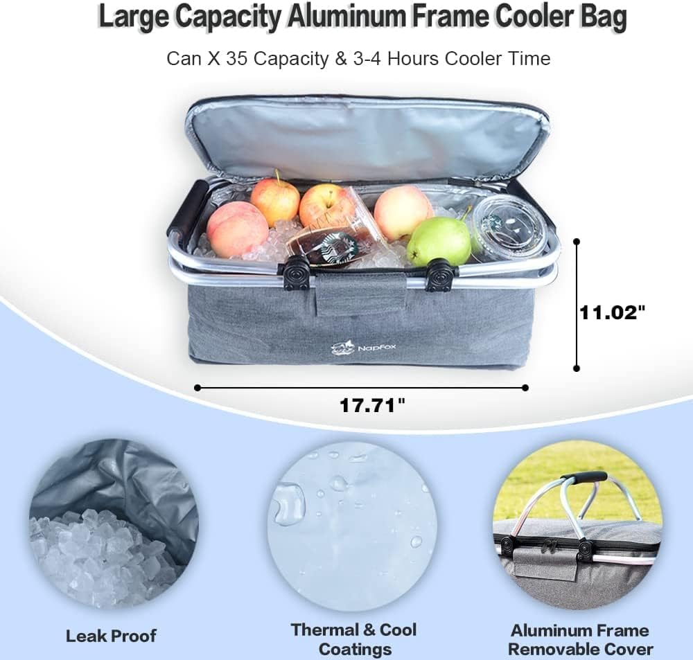 Foldable Wagon for Kids with Canopy，Stroller Wagon Cart, 140L Collapsible All-Terrain with Wheels & Brake, Toddler with Cooler Bag for Camping Beach Shopping Park Outings