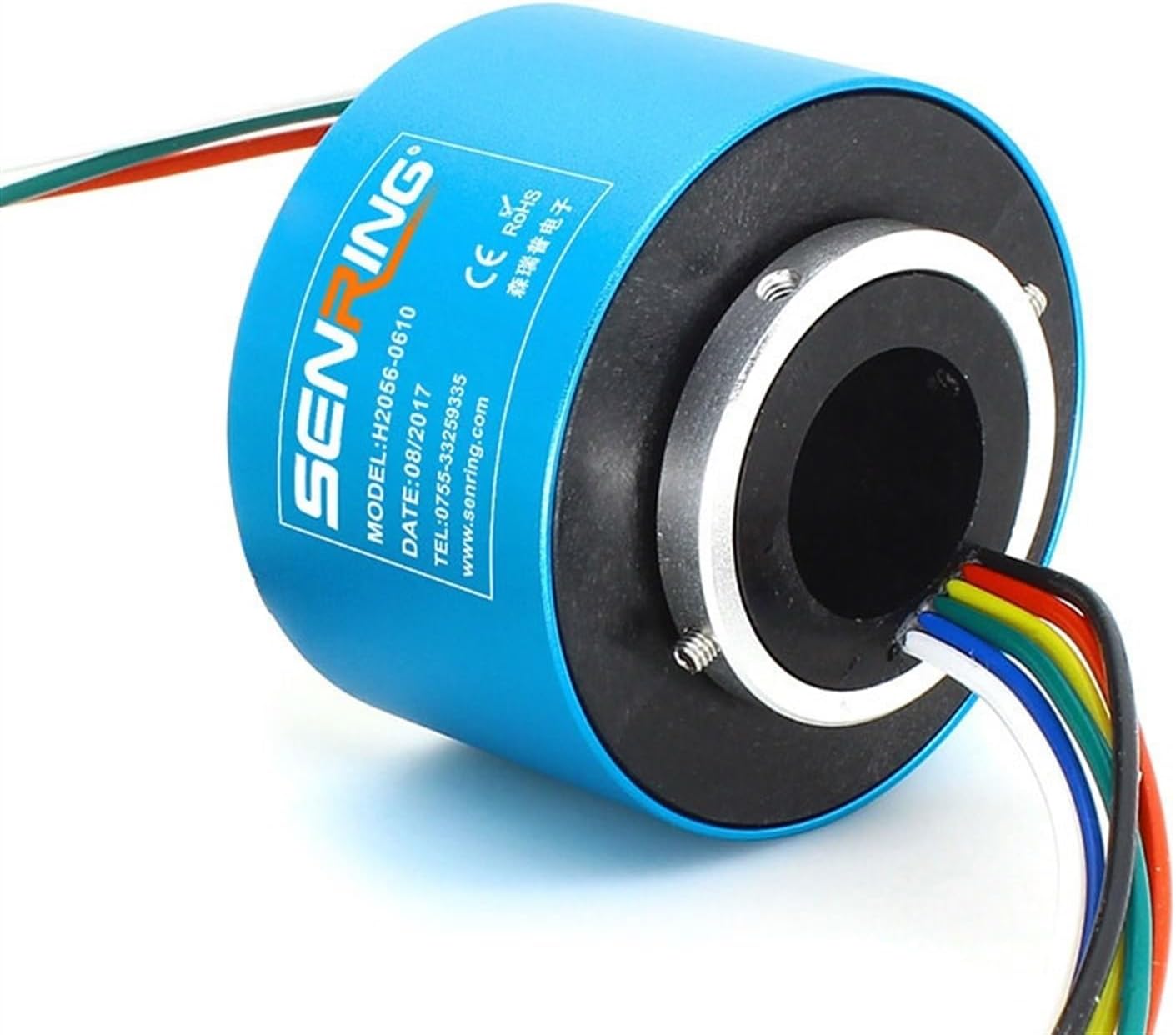 1PCS Electronic Slip Ring Rotor with 20mm Hole Size 56mm OD Size for Transmitting 6 12 Wires 10A Power Current Conductive Sliprings(12circuits 10A)