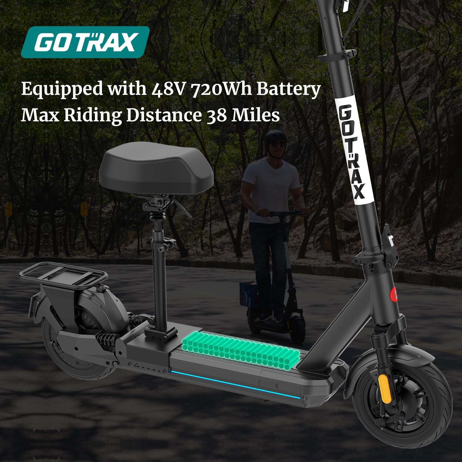 Gotrax Electric Scooter for Adults, Max 18/38 Mile & 20/28Mph by 350w/500w/1000w Motor,10