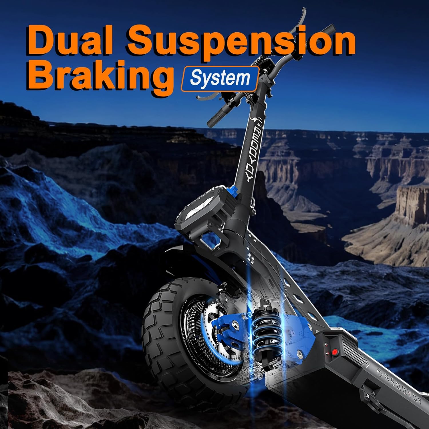 Ruitoo® Electric Scooter, 1000W/1600W/5600W Motor, Off Road Electric Scrooter Adults, 27/32/34/47Mph Top Speed, 28/35/44/50/53 Miles Max Range, Foldable E-Scooter Support Return