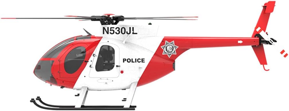 Remote Control Helicopter, 1/16 Scale YU XIANG MD500 250-Class 2.4G 9CH RC Little Bird Military Helicopter Model with GPS & Optical Flow Positioning, 6G/3D Switchable Flight Modes (RTF/Red White)