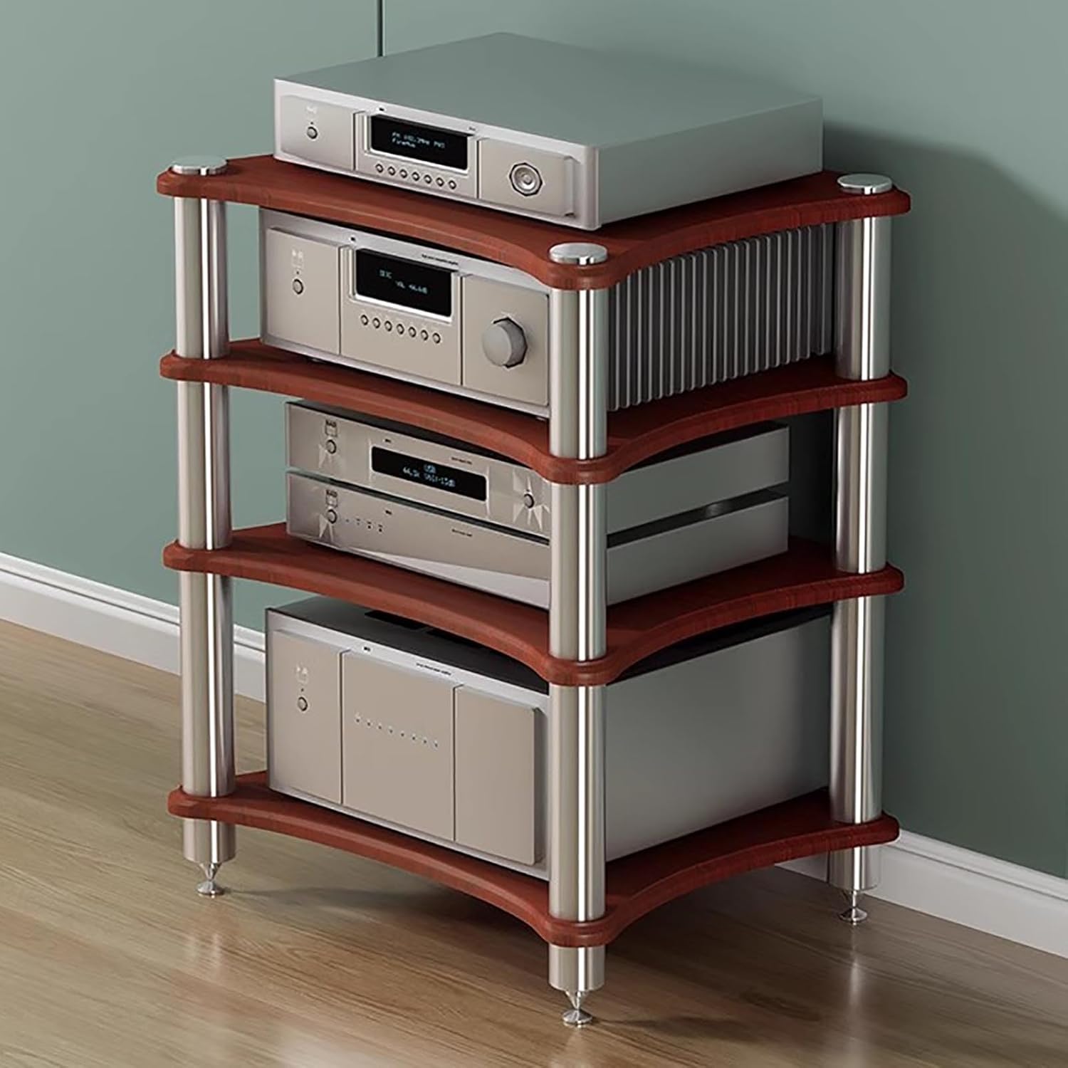 Elitix 1 2 3 4 Tier Audio Cabinet Media Stand