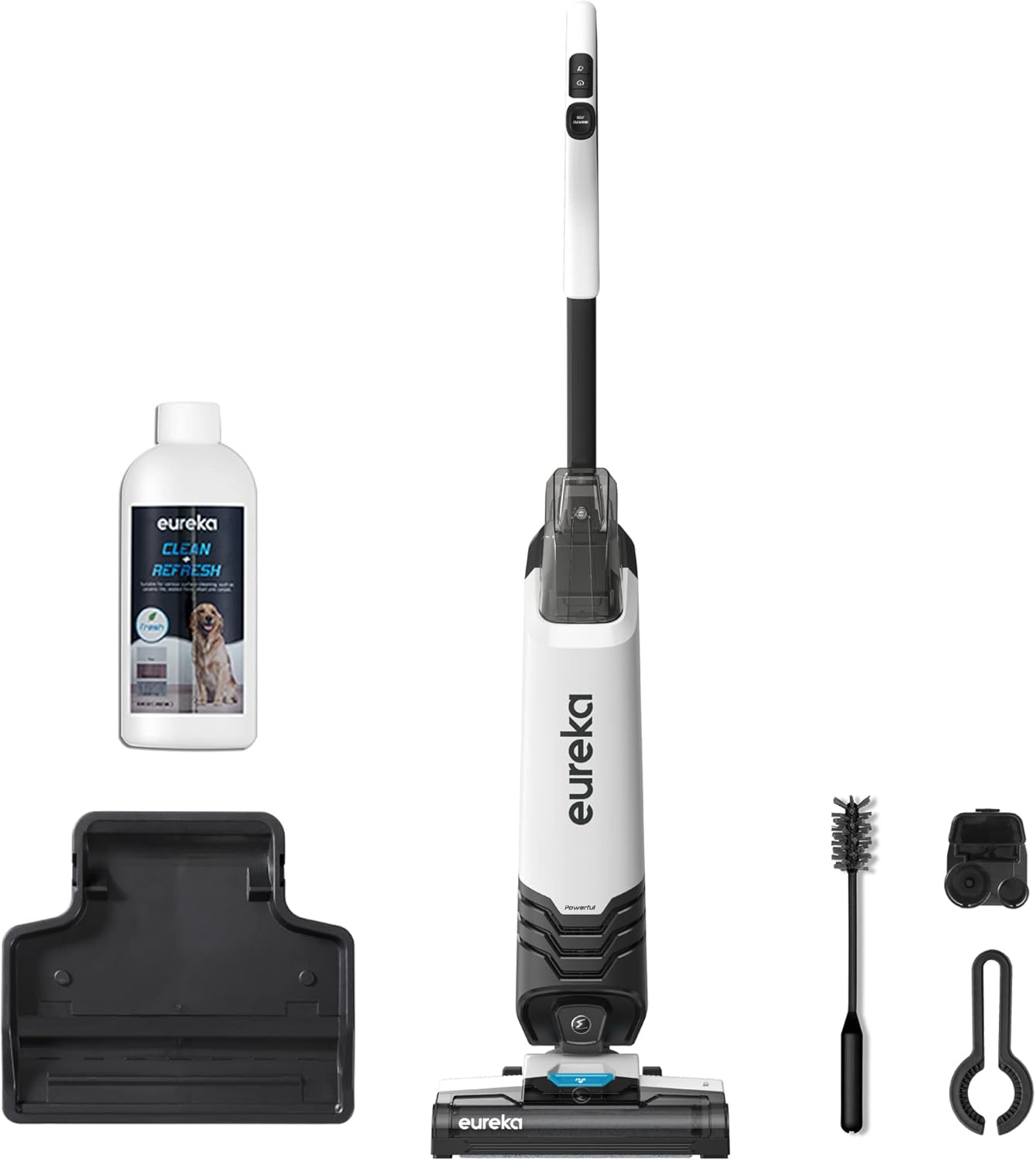 Eureka All in One Wet Dry Vacuum Cleaner and Mop for Multi-Surface Lightweight Self-Cleaning System, for Hard Floors and Area Rugs, 2-in-1, Corded