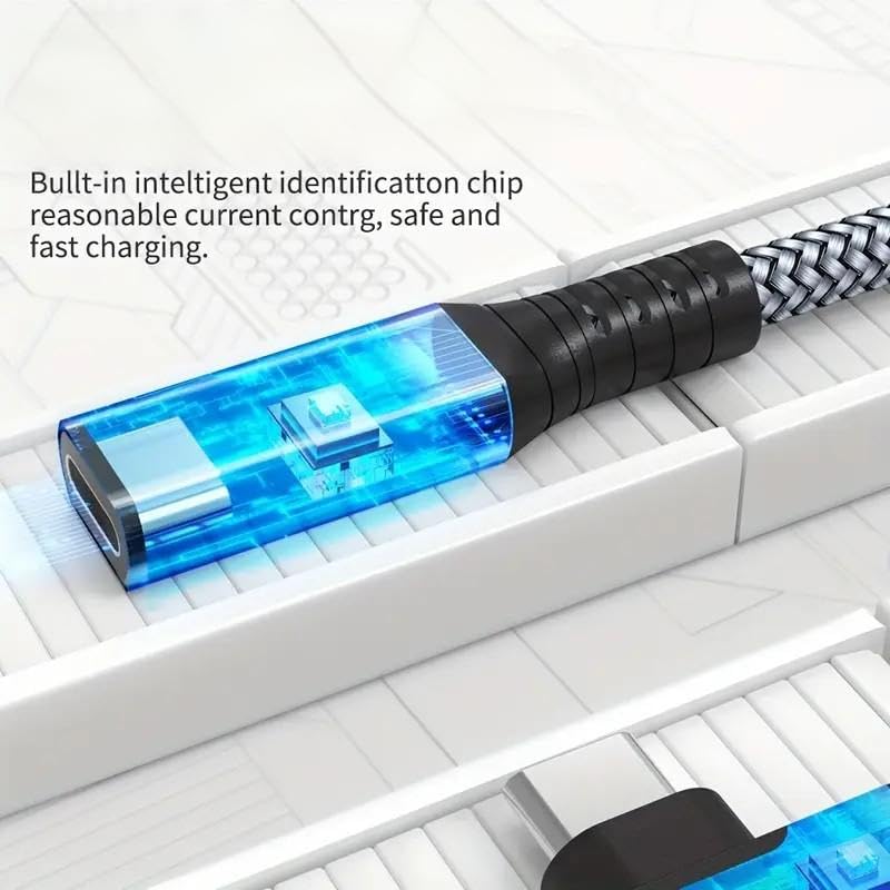 Maine 90-Degree Angle USB-C 10Gbps USB3.2 Gen2 Data Cable, 100W/5A Fast Charging Nylon Braided Cable, Factory Wholesale Sales (1000, 1M)