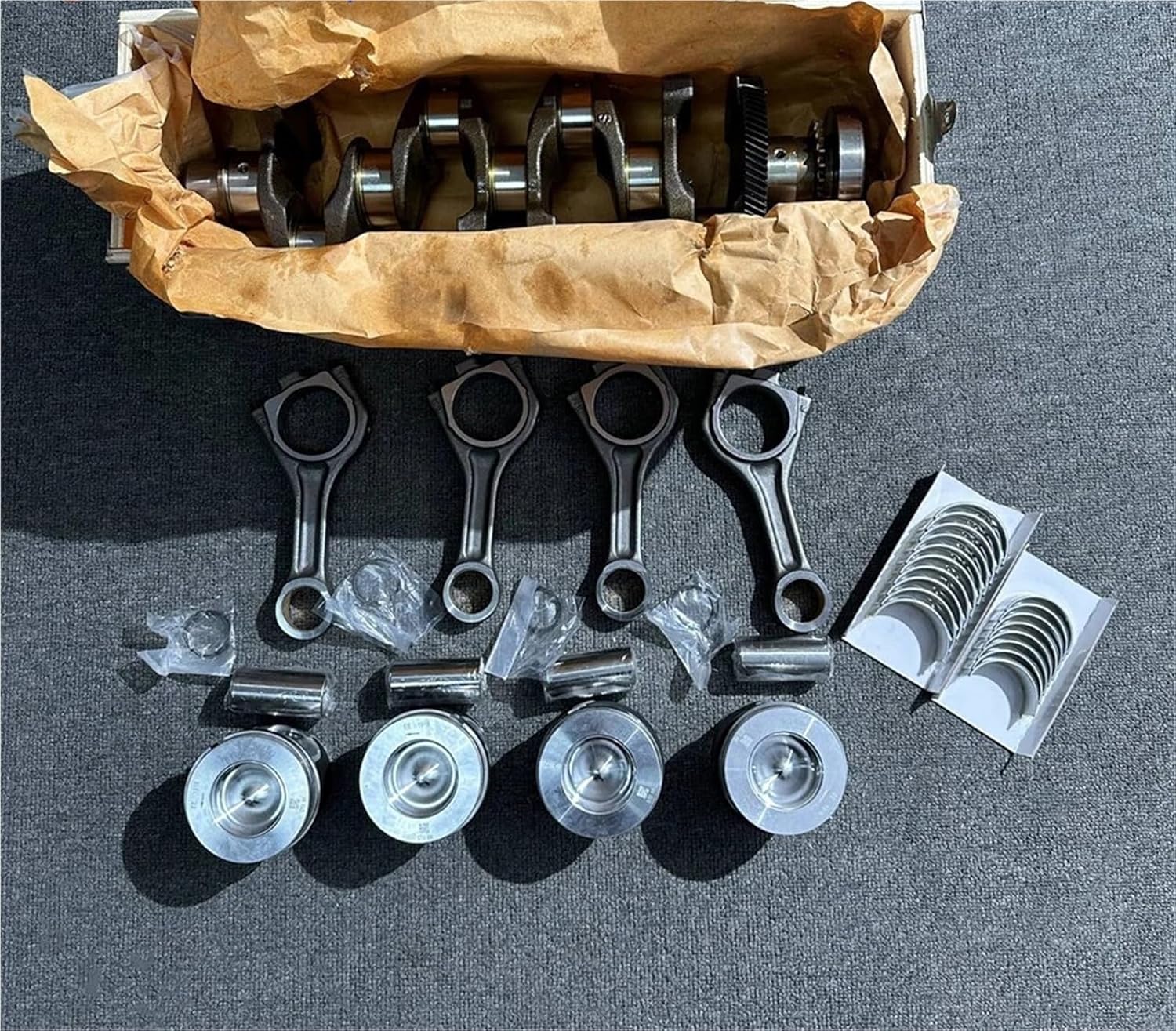 Crankshaft, 2.0 204DTA 204DTD AJ200 Diesel Engine Piston Crankshaft Bearing Set Compatible for Land Rover Discovery Evoque Jaguar E/F-PACE 2.0L Diesel(204DTA High Power)