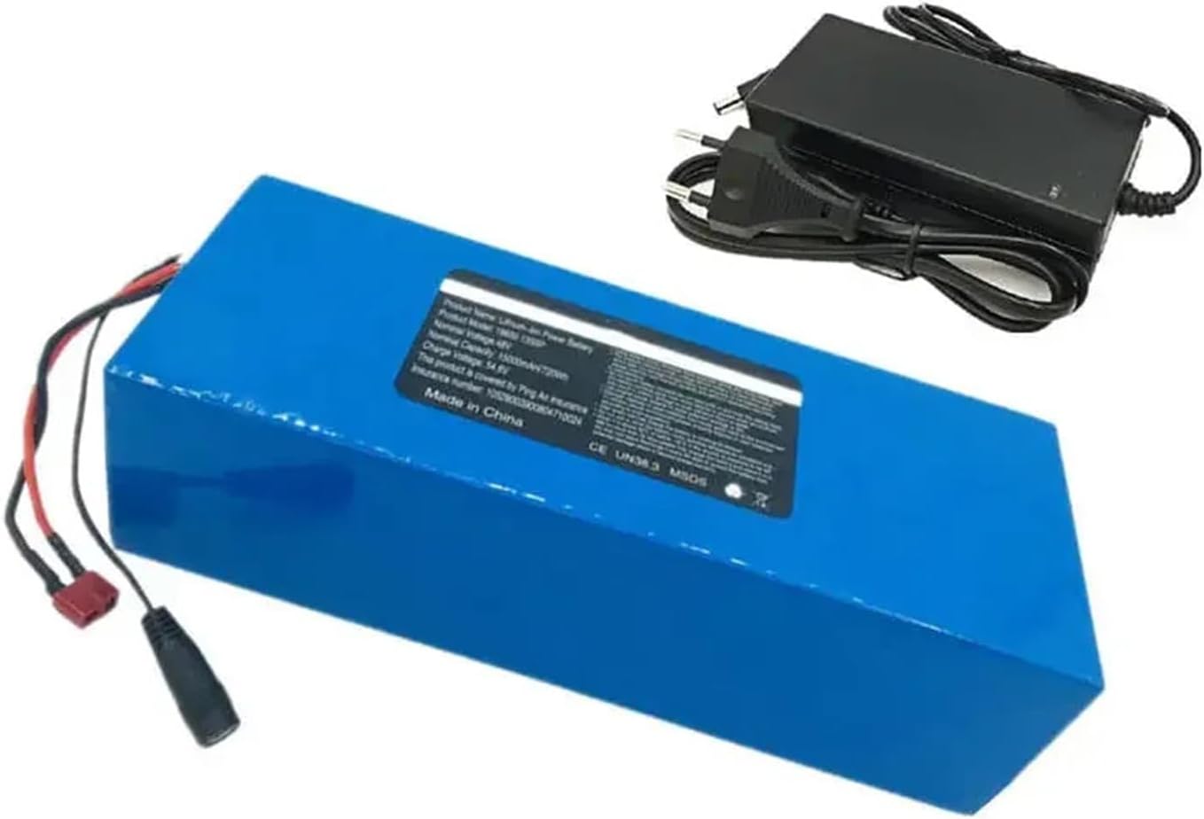 Built-in Battery，Compatible For Scooter Electric Bicycle 13S5P，lithium Battery Pack+54.6V 2A Charger(20Ah-DC-T Plug-2A)