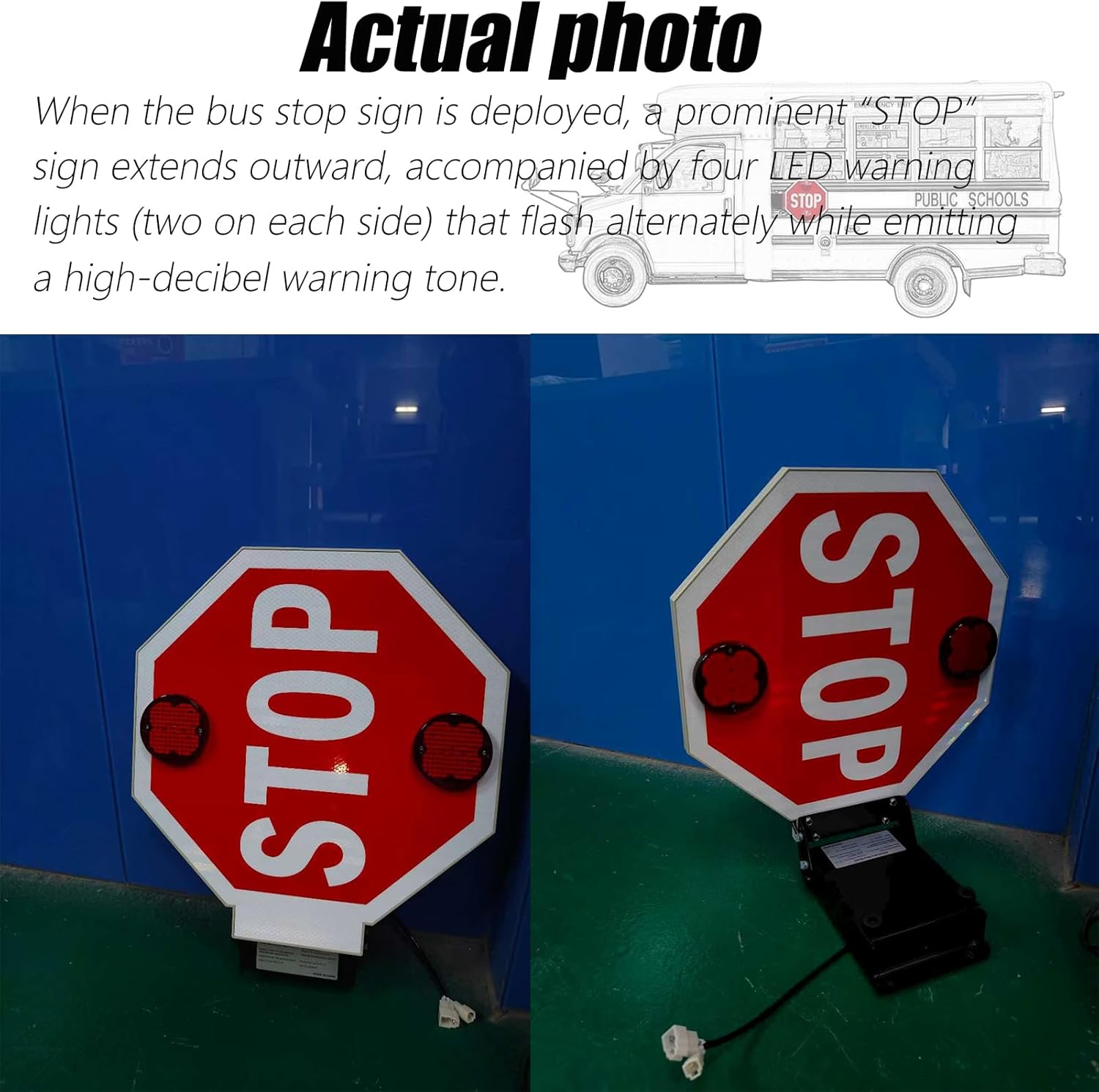 12V/24V School Bus Stop Sign - 18