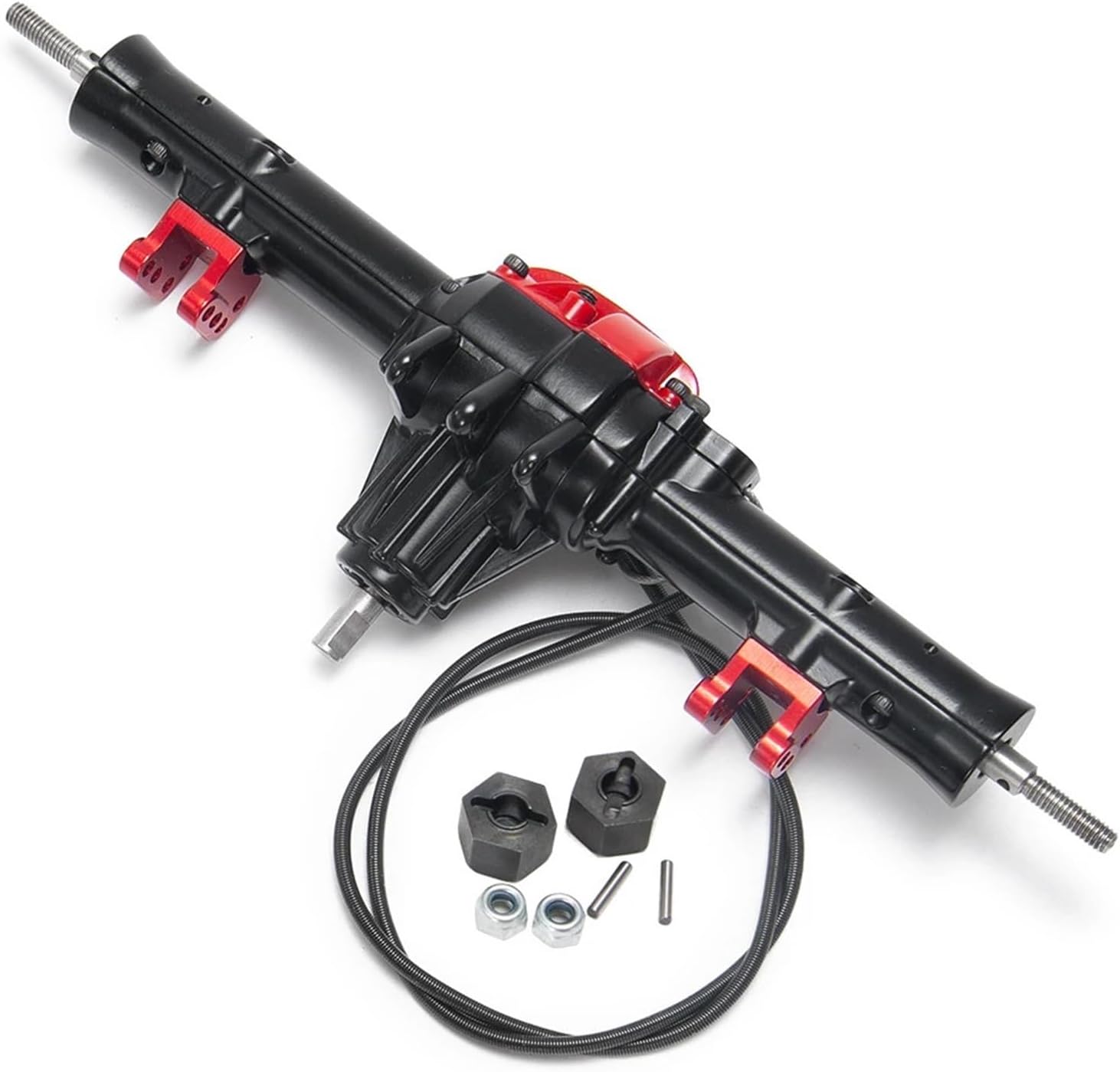 RC Repairs Models For D90 TF2 1/10 Axle Aluminum Alloy Front Rear Axle With Differential Lock RC Crawler Upgrade Parts(1set)