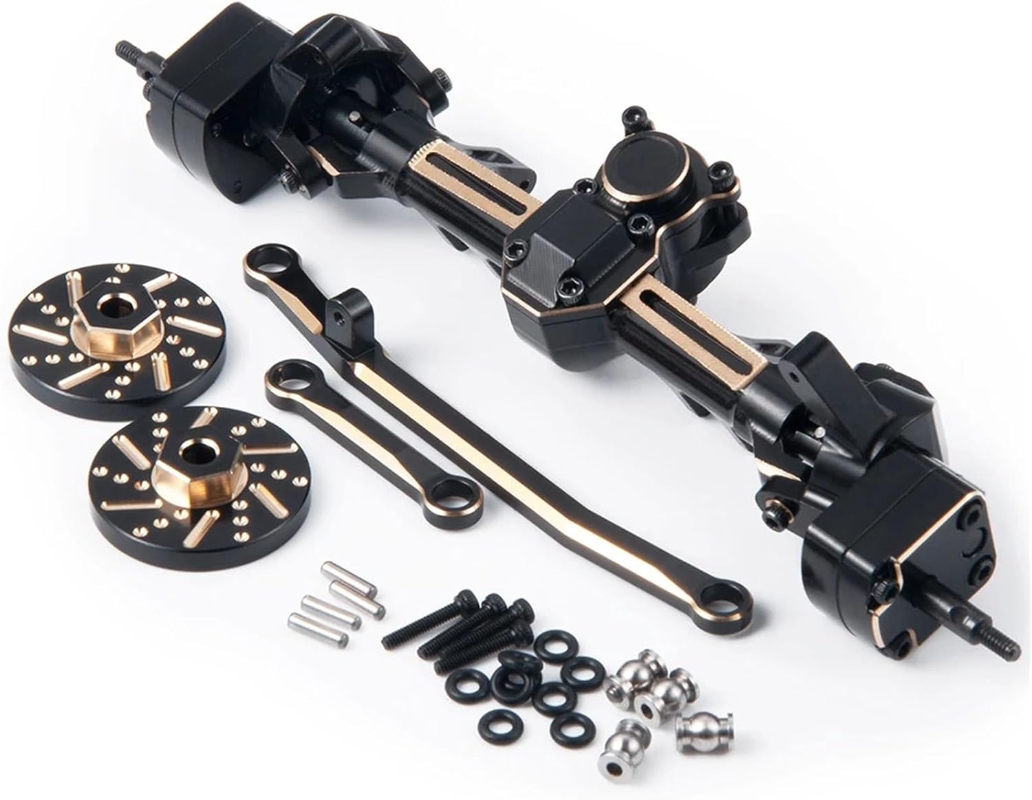 RC Repairs Models For Axial For SCX24 For Deadbolt For JLU For Gladiator 1/24 Brass Front Rear Portal Axle With Hex Adapter Weights RC Crawler(1set)