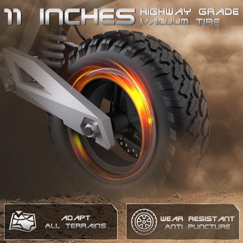 Electric Scooter 900W to 1600W Motor 48V18ah Battery Folding Electric Scooter for Adults 11 Inch Tires Top Speed 30 to 34 MPH Long Range Up to 37 Miles Perfect for Commuting and Leisure