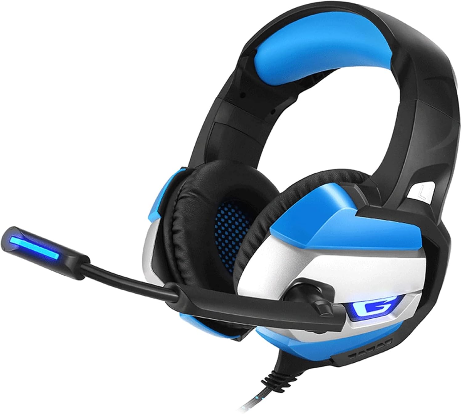Gaming Headset,Microphone Headphone Head-Mounted 7.1-Channel USB Gaming Headset/Wired Headset,for PC, Xbox One, Xbox Series X|S,PS5,PS4 (Color : Blue)