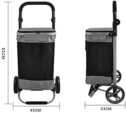 Collapsible Wagon Cart with Wheels Foldable Folding Wagons Carts Silent Universal Wheels,Shopping Trolleys,Climbing The Shopping Cart, The Elderly, The Cart, The Small Cart, The Cart, The Fo