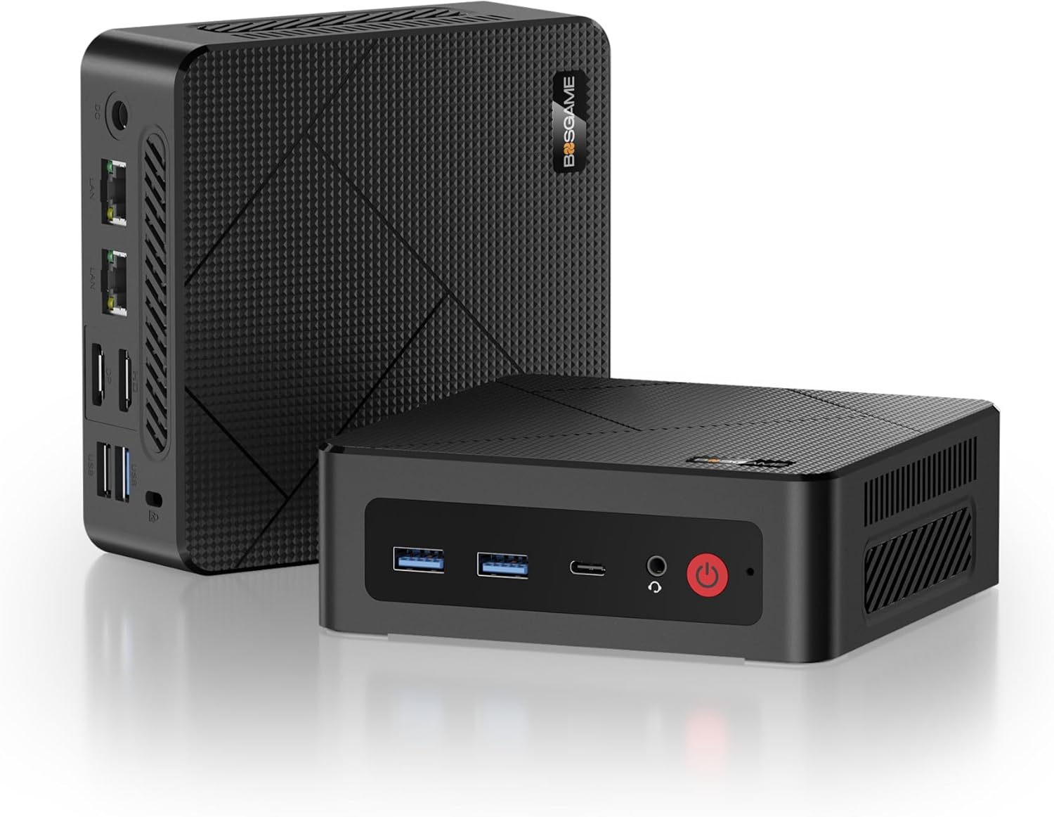 BOSGAME E4 Mini PC Ryzen 5 3550H, Dual LAN, 16GB DDR4, 1TB SSD, Equipped 11 Pro Desktop Computers, WiFi 5, BT 5.0