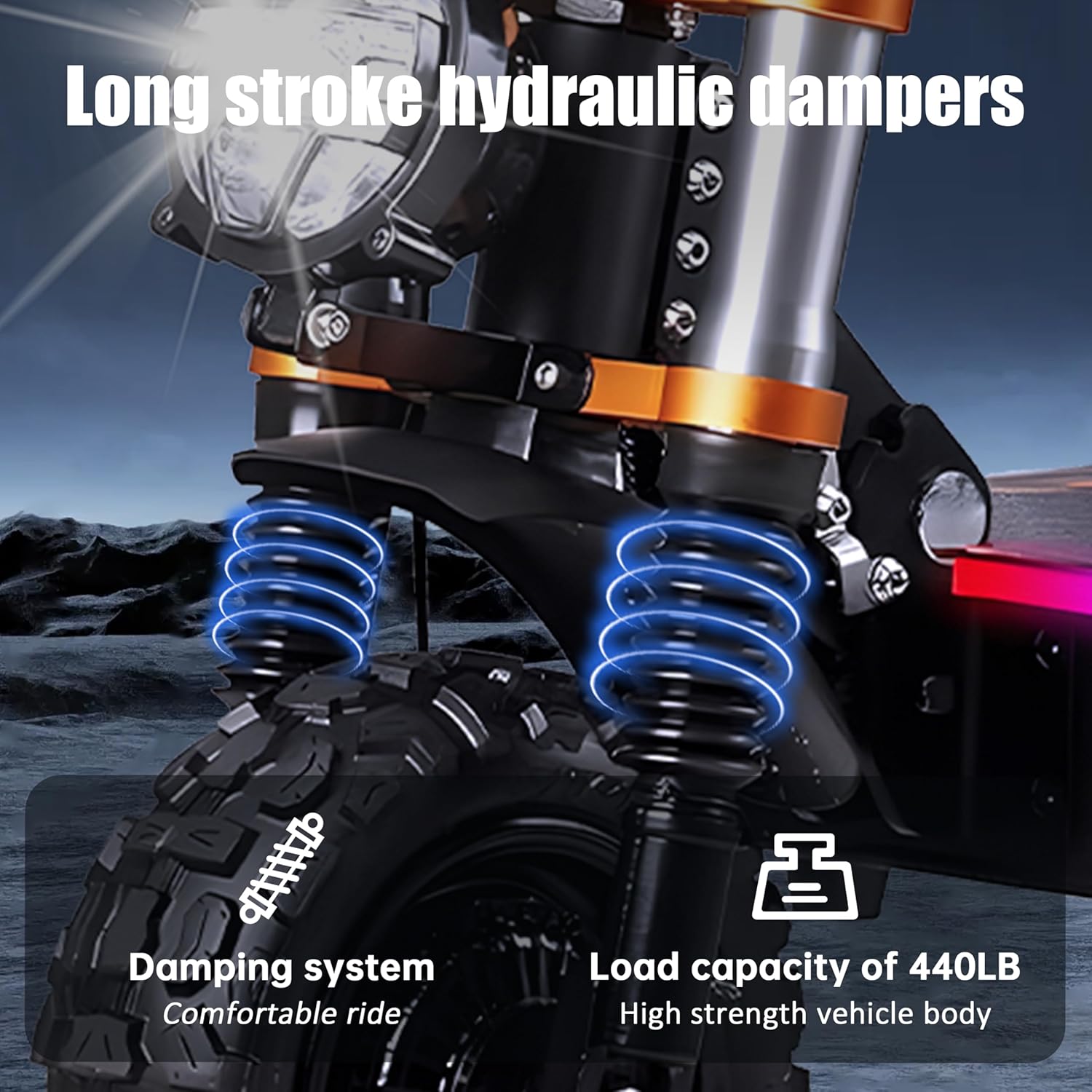 Electric Offroad Scooter S11Pro - 55 MPH Fastest Dual Motor Adult Scooter, 6000W Peak, 11