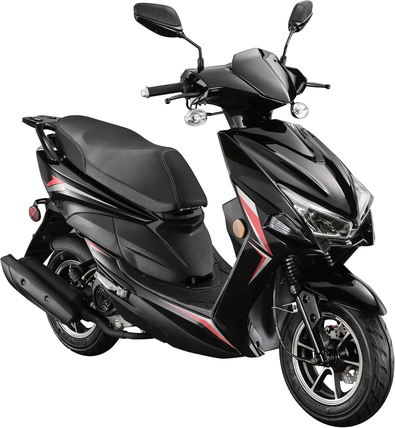 HHH Scooter X18 150cc Moped Street Gas 150cc Scooter Moped 150 for Adults and Youth Upgraded 10 inch Aluminum Wheels (Red Color)