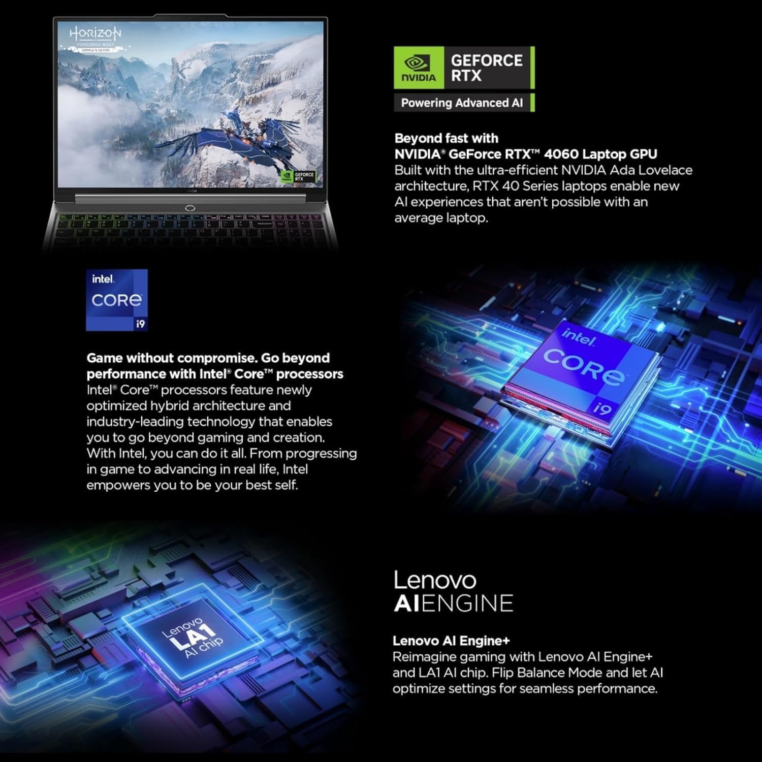 Lenovo Legion 5i Gaming Laptop, NVIDIA RTX 4060, Intel 24-Core i9-14900HX, 16