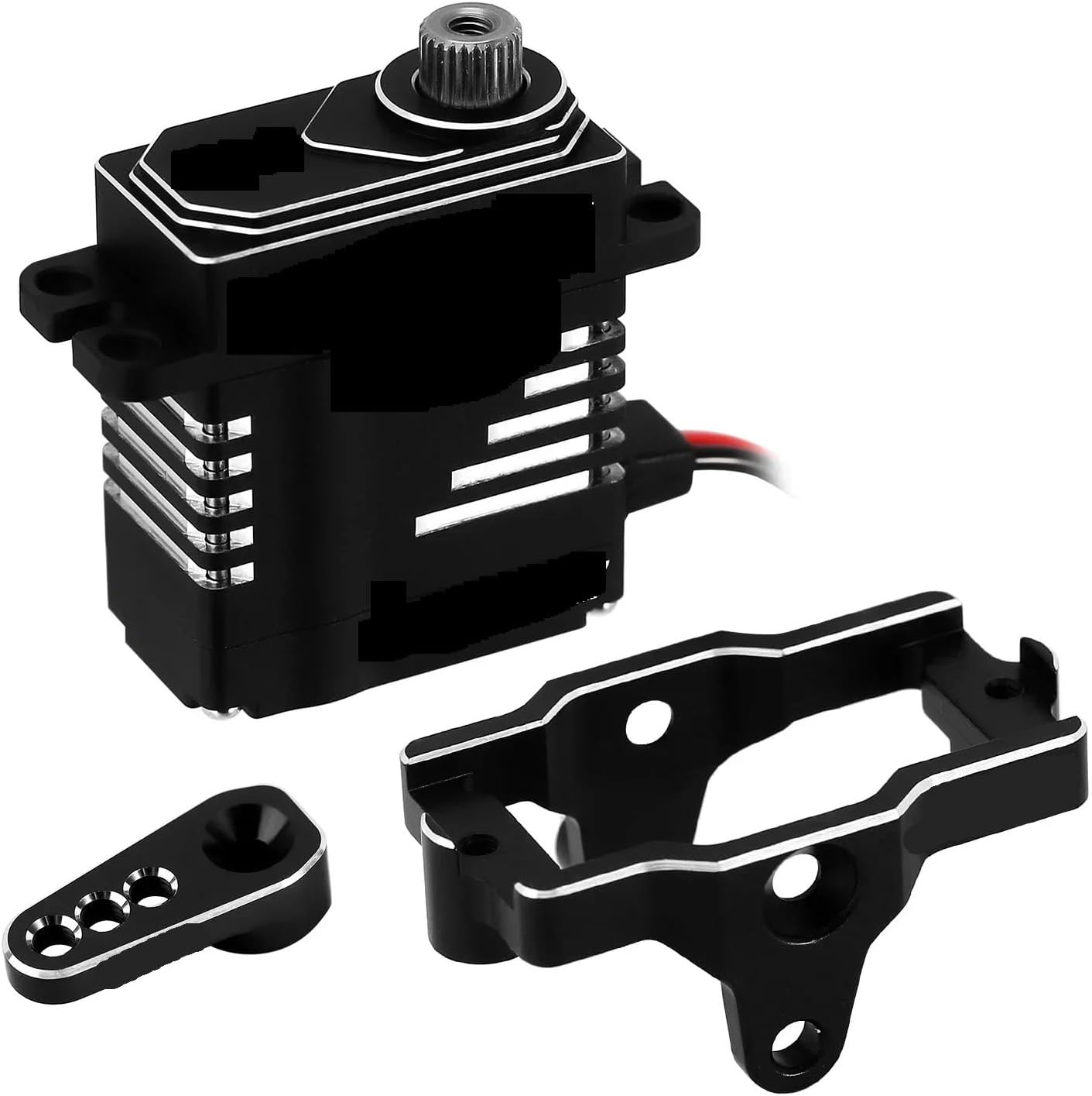 High Voltage Large Torque Metal Gear Digital Micro Coreless Servo for 1/18 RC Crawler for TRX4M confident(Yellow)