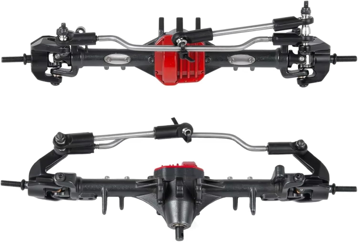 Rc Crawlers Axles For Axial For SCX10 II 90046 90047 90059 90060 For Rock 1/10 Front And Rear Axle Metal Straight Complete RC Crawler Car(1set)