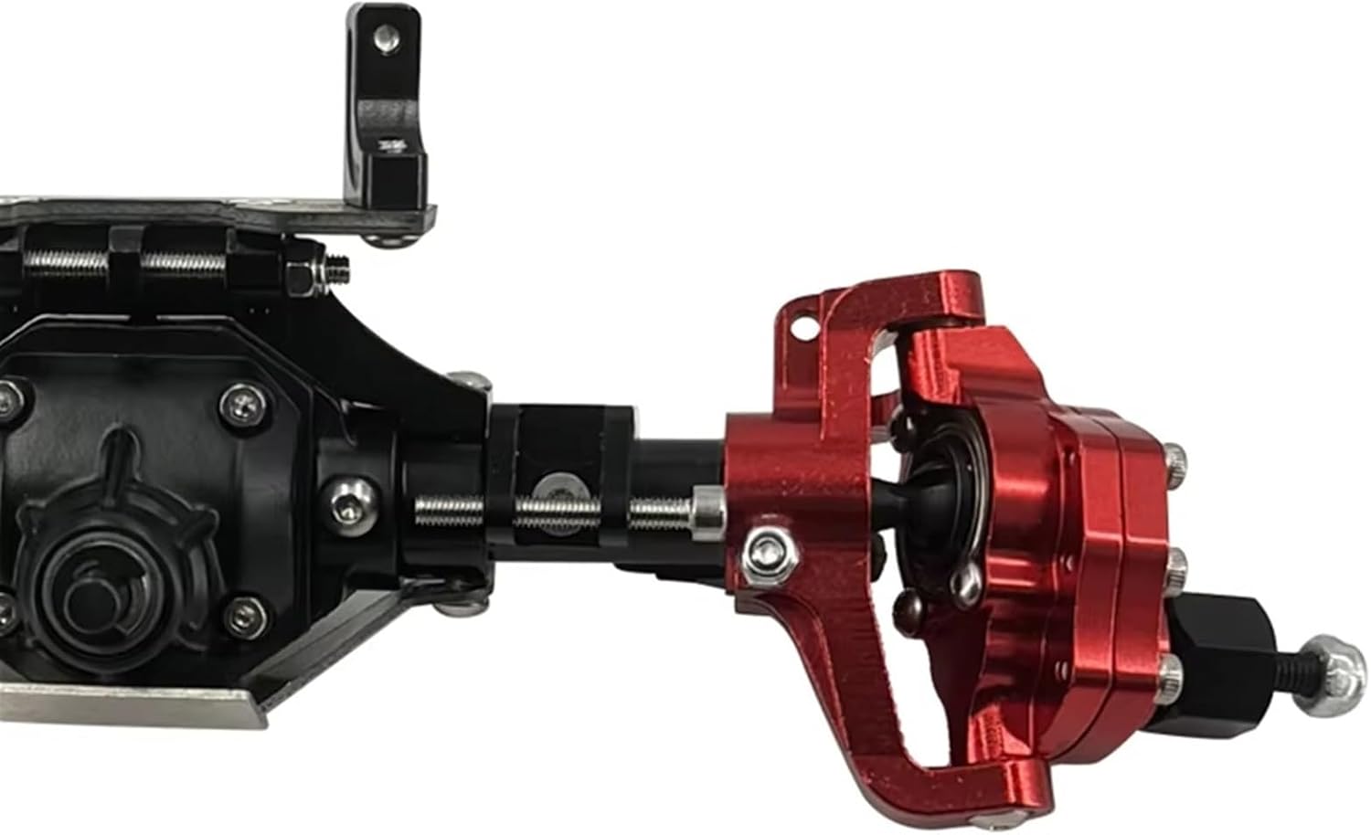 RC Car Parts Compatible with Axial 90046 90047 Scx10 I 1/10 RC Car Accessories Upgrades Parts Metallic Body Front and Rear Portal Axle Set(Red,Front and Rear)