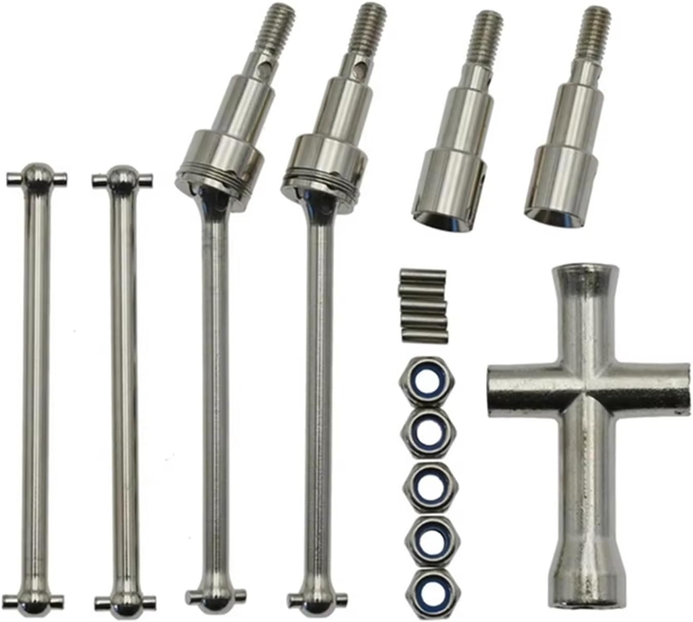 RC Upgrade Accessories for SCY 16101 16102 16103 16201 for Pro for 1/16 for Brushless RC Car Upgrades Metal Front and Rear Drive Shaft CVD