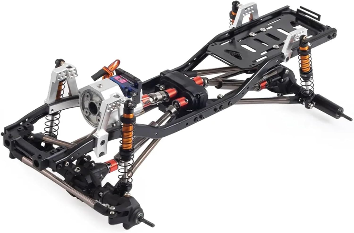 RC Car Parts Compatible with Axial for SCX10 90046 Metal for Chassis Frame with Prefixal Single 2 for Speed Transmission for 1/10 RC Crawler Car