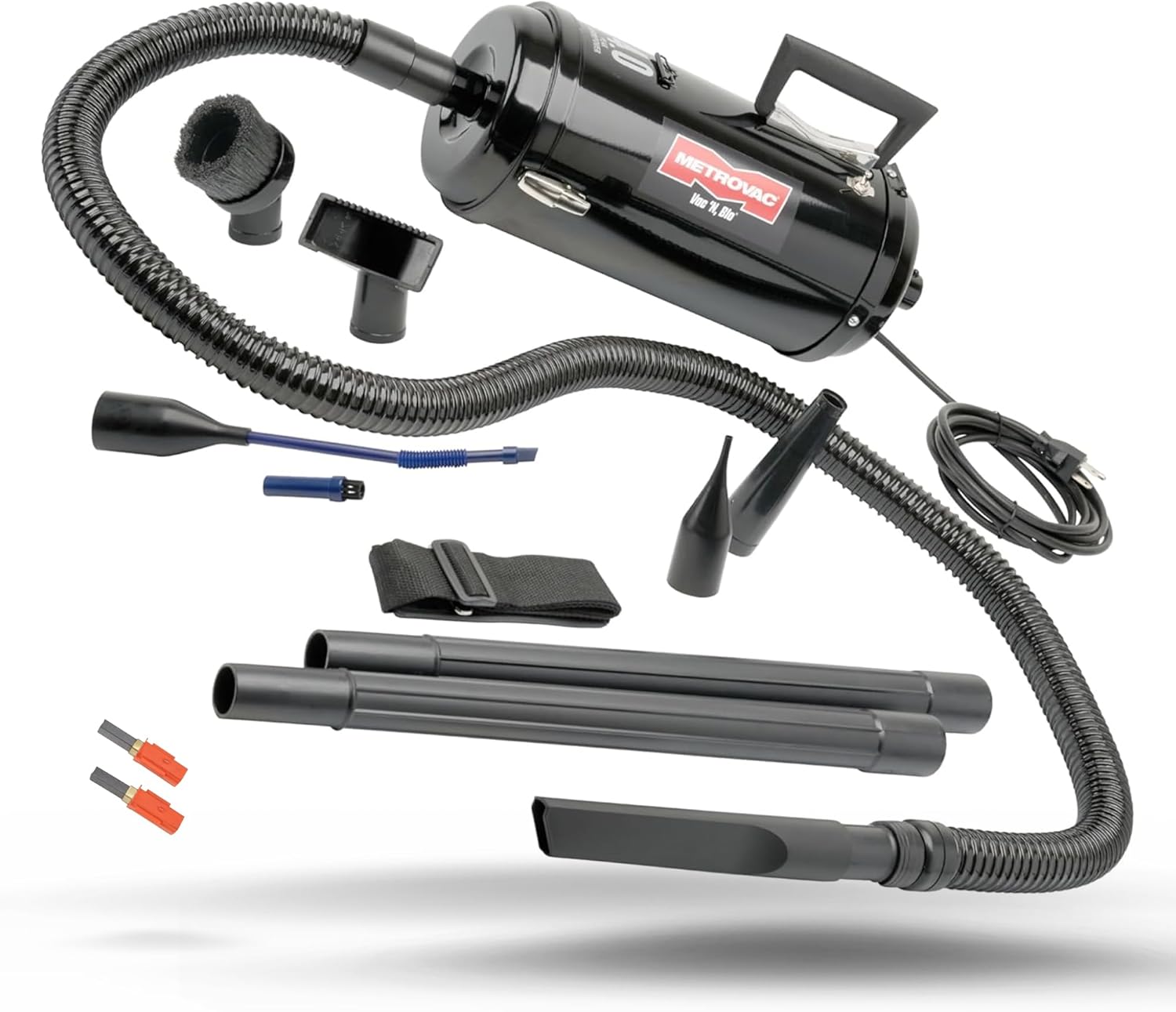 METROVAC Carbon Brush 2 Pack Bundle with Vac N Blo Vacuum