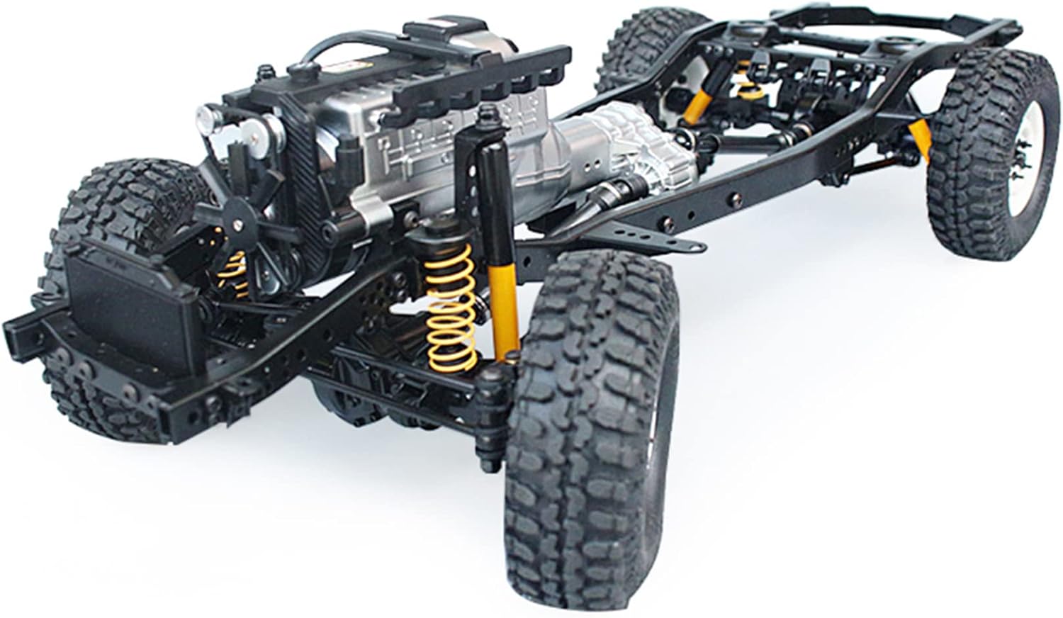 AMK 295-343mm Adjustable Wheelbase Alloy RCRUN LC80 Chassis Cruiser Real Frame Builder Kit for 1/10 RC Crawler Off-Road Truck