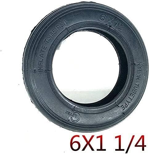 6-inch Explosion-Proof Solid Tires 6x1 1/4 Inner and Outer Inflatable Tires Suitable for Mini Electric Scooter Tire Replacement