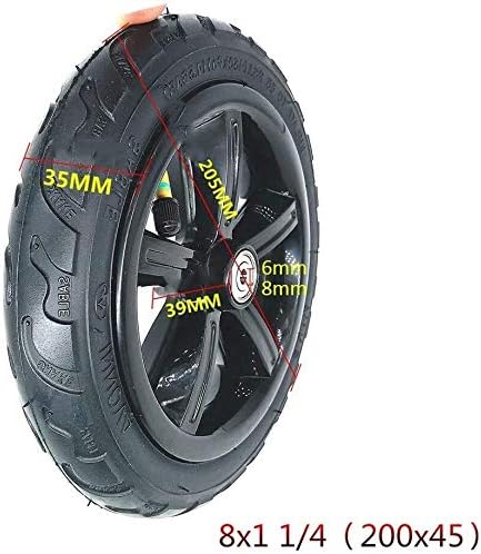 Electric Scooter Tires, 8-Inch 8X1 1/4 Anti-Skid Tire Wheels, Suitable for Explosion-Proof Solid Tires and Pneumatic Tires for Strollers/Electric Scooters Elect,A2