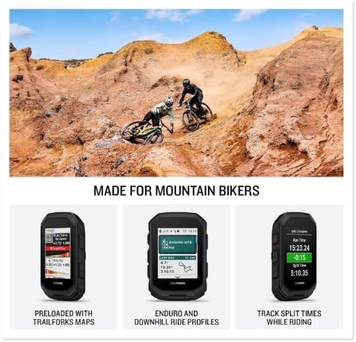Garmin Edge MTB Rugged GPS Bike Computer with Mountain Bike Metrics, Trail & Topo Maps, Multi-Band GPS, Navigation, MTB Mounts + Garmin Bike Speed Sensor 2 & Cadence Sensor 2 + Wearable4U PowerBank