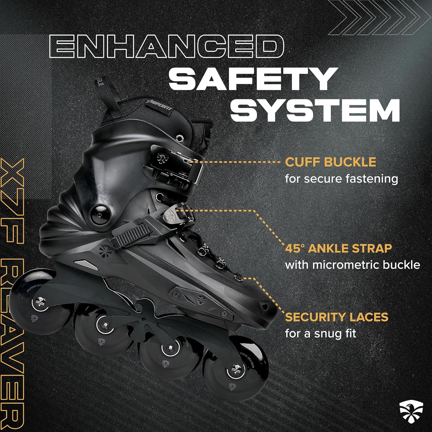 Flying Eagle X7F Reaver Adult Inline Skates Urban Professional, Roller Skate Adults, Outdoor Inline Roller Skates Shoes, in line Speed Rollerblading Skating Shoes for Men and Women