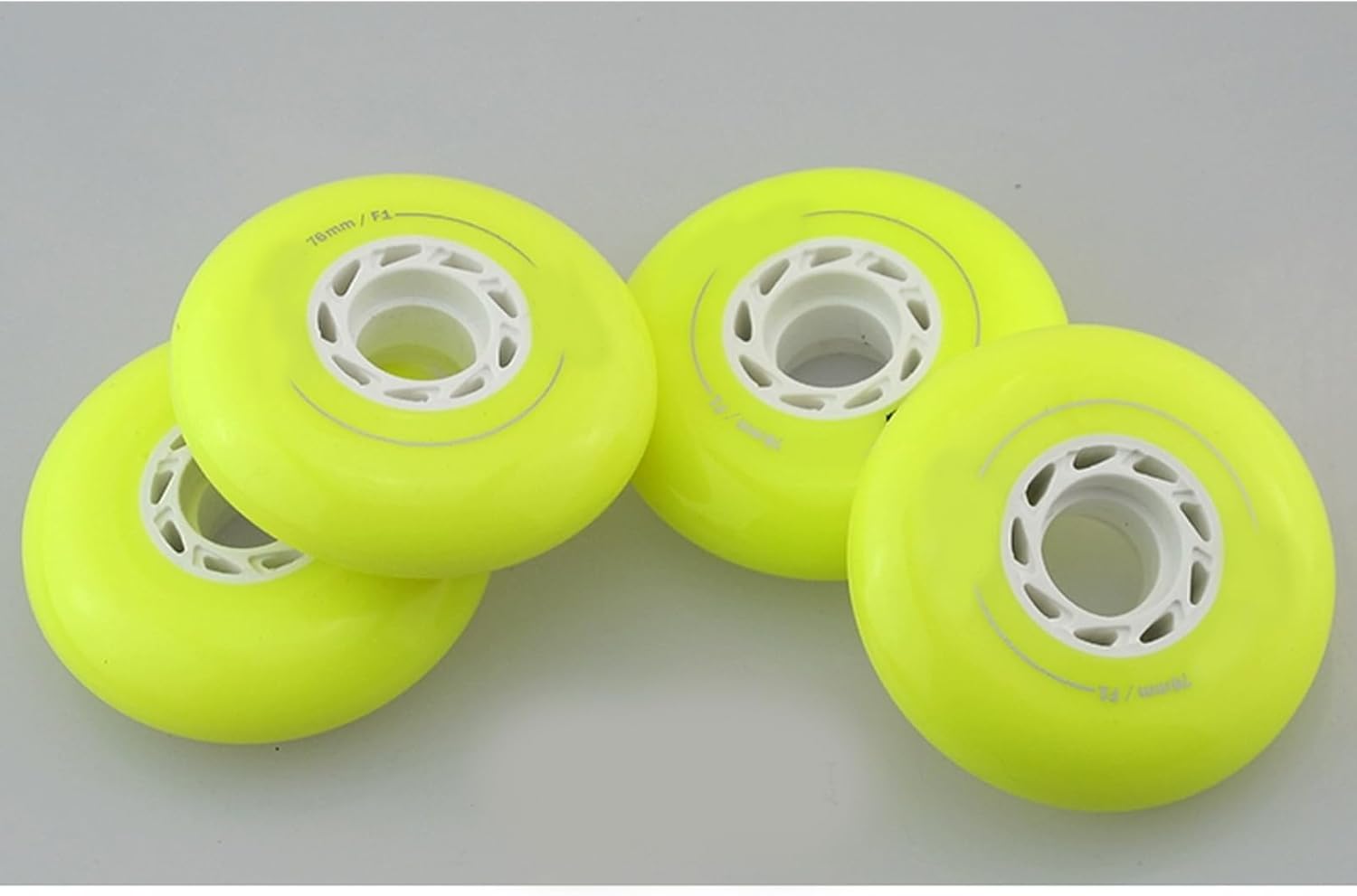 Inline Skate Wheels for Outdoor Indoor 8-Pack 86A Competition Professional Flat Flower Wheel Replacement Wheel 72mm 76mm 80mm