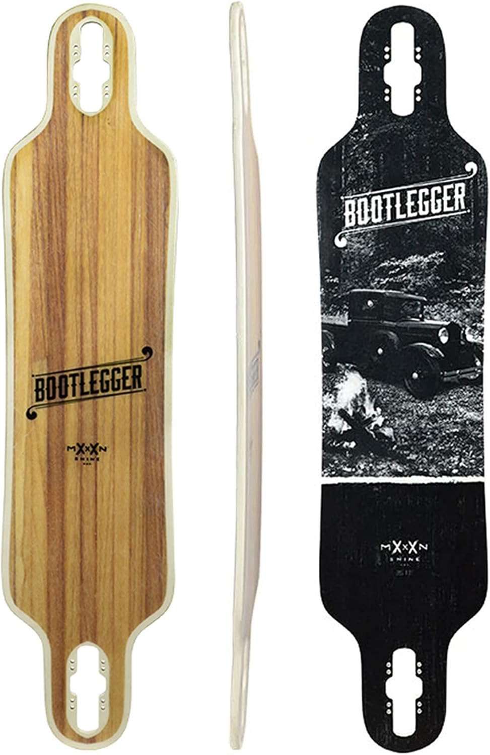 Longboard Skateboard, Freestyle Cruiser, Waterproof and Wood Construction, Cruise Skateboard and Longboard Decks, Lightweight Build (Bootlegger Complete Deck + Wheels)